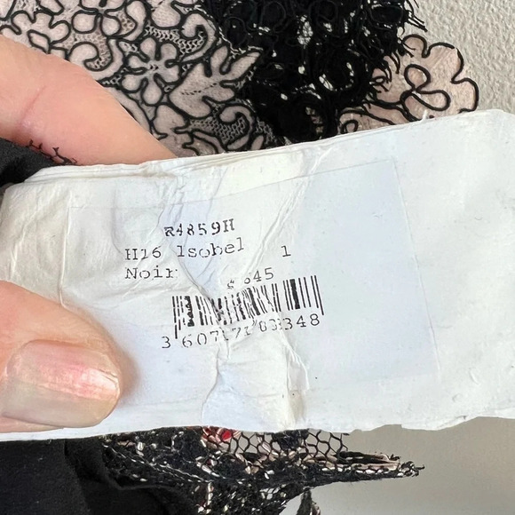 NWOT Sandro Isobel Lace Mini Dress Red Black New Designer Women’s Small - Picture 7 of 12